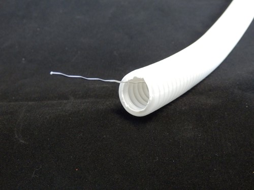 tube annele avec tire fils  20mm gerillt  vert  LSOH