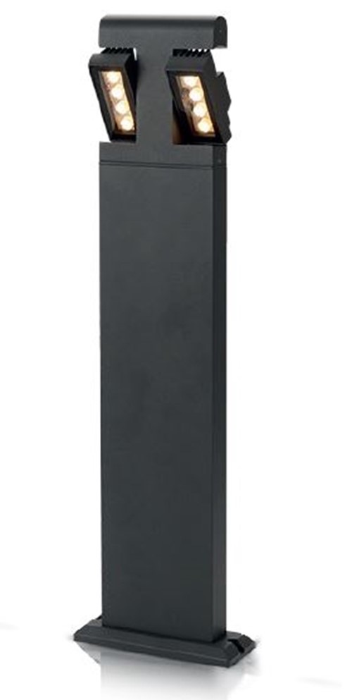 LED Pollerleuchte 8W - 640 Lumen - ausrichtbar - grau anthracite - 130 x 36 x 570