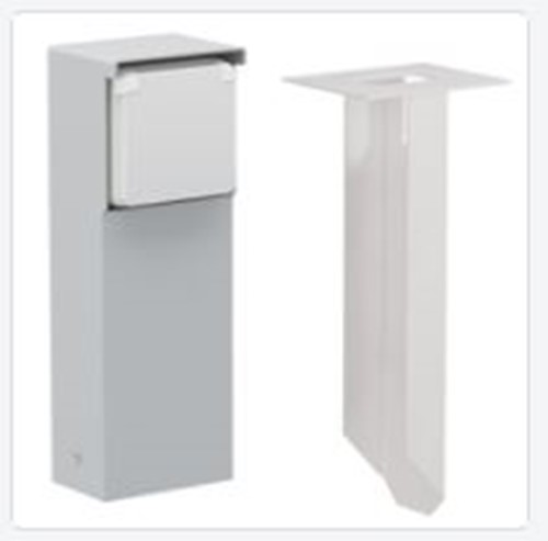 Borne de jardin avec prise de courant 16 A/250 Vac, borne de terre et pointe