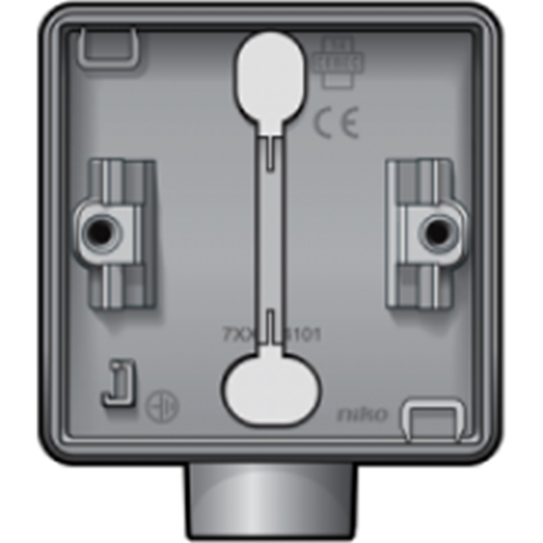 HY55 Aufbaudose mit 1x M20 Eingang - grau