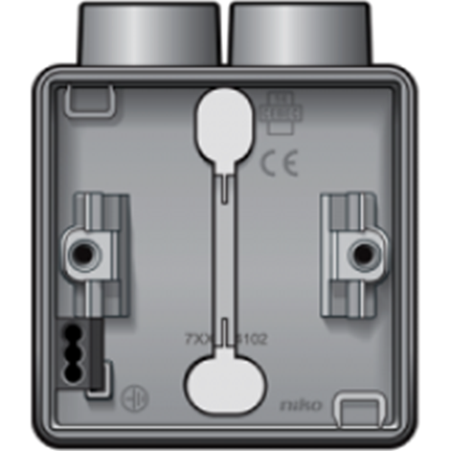 HY55 Boîte simple avec deux entrée M20 - gris