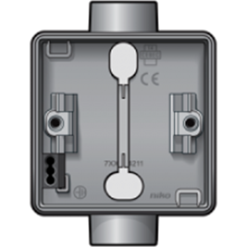 HY55 Aufbaudose mit 2x ein M20 Eingang - grau