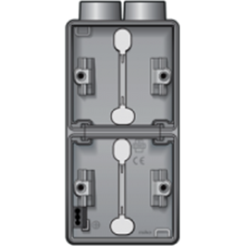HY55 Boîte double avec 1x deux entrées M20 - gris