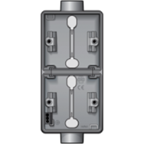 HY55 Doppel-Aufbaudose mit 2x ein M20 Eingang - grau