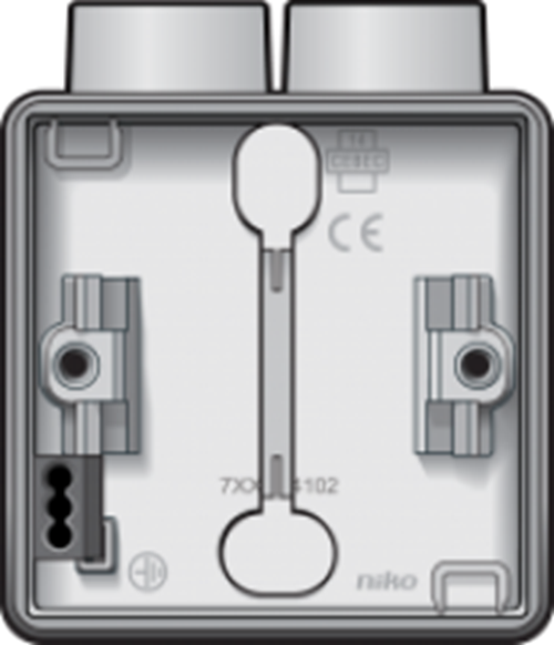 HY55 Boîte simple avec deux entrée M20 - blanc