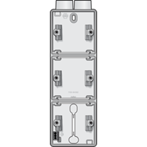 HY55 Triple boîte avec une entrée M20 double - blanc