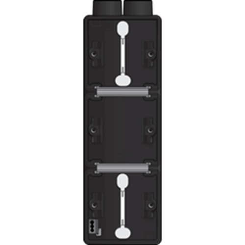 HY55 Triple boîte avec une entrée M20 double - noir