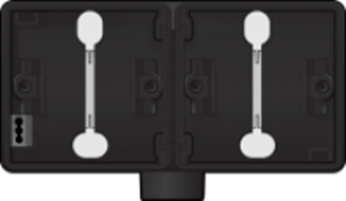 HY55 Boîte double - horizontale avec une entrée M20 - noir
