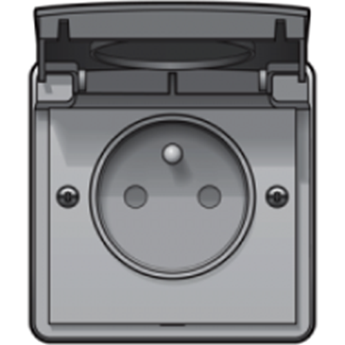 HY55 Prise de courant 16A - gris   SCHUKO