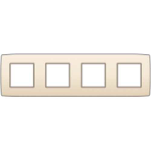Abdeckplatte vierer waagerecht 71mm - cream