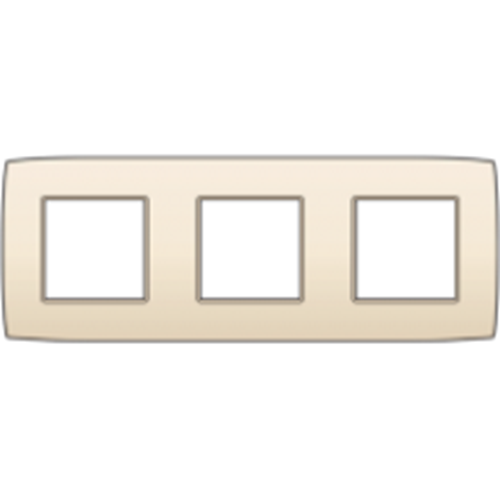 Abdeckplatte dreifach waagerecht 71mm - NIKO Original  cream