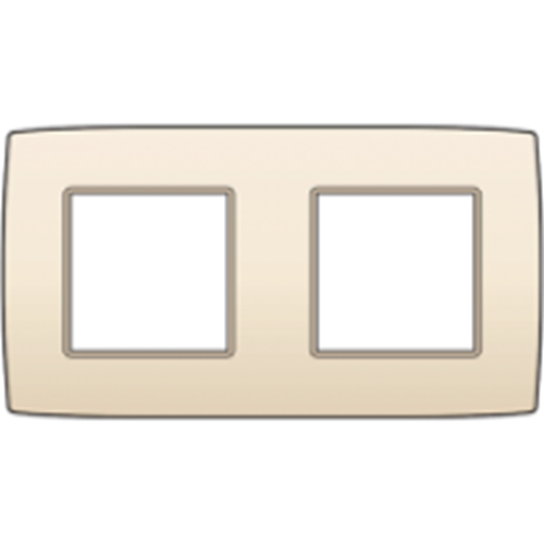 Plaque de recouvrement double 71mm - NIKO Original cream