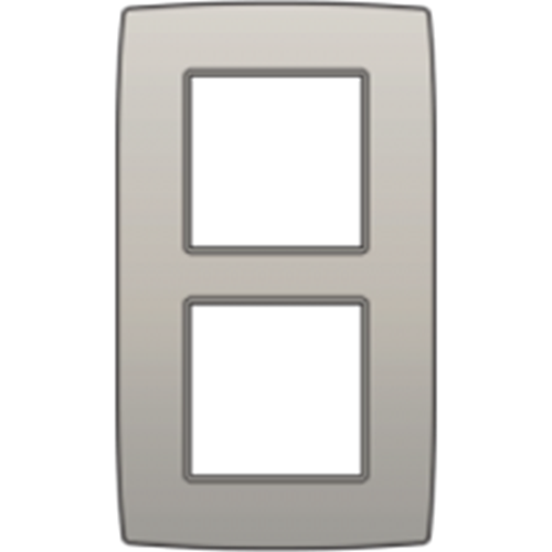 Plaque de recouvrement double 60mm - light grey
