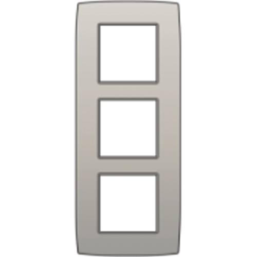 Abdeckplatte dreier senkrecht 61mm - NIKO Original  light grey