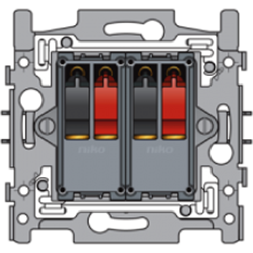 Socle prise double pour haut-parleur