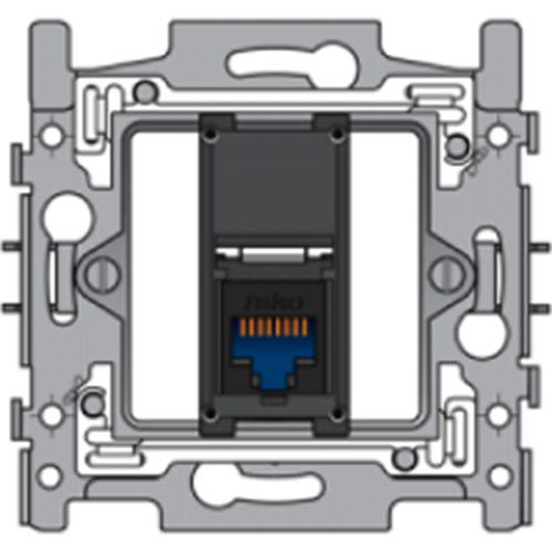 Socle 1x RJ45 UTP Cat 6 plate