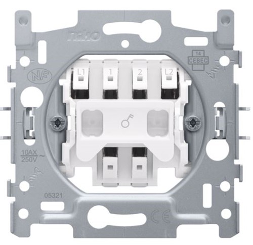 Socle interrupteur bipolaire 10A Niko Rocker ou Toggle