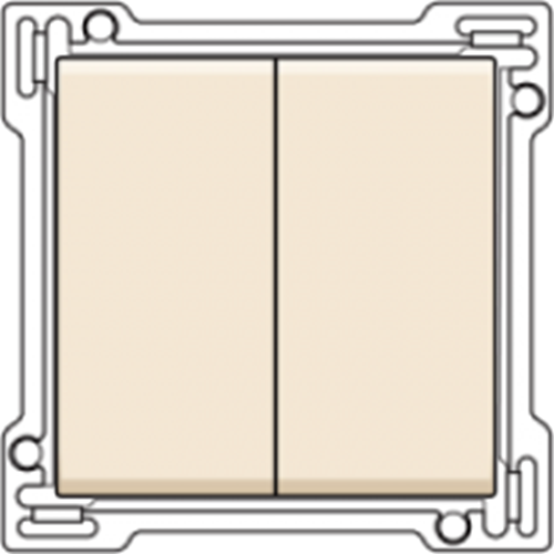 Set interrupteur double allumage - cream