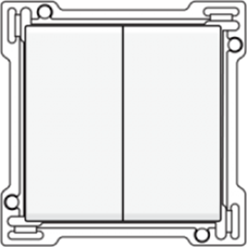 Set interrupteur double allumage - white
