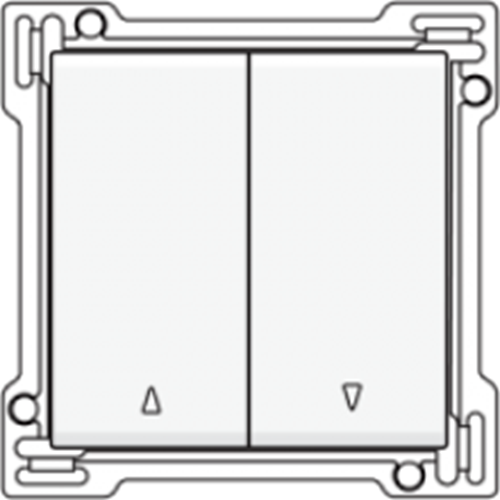 Set bouton-poussoir volets, verr. électr. - white
