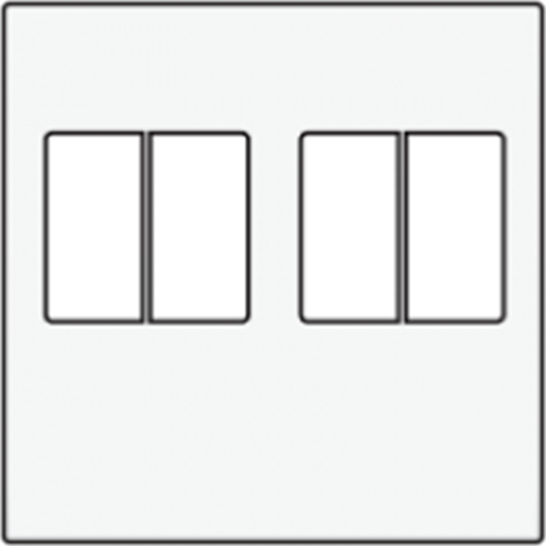 Set de finition - prise double pour haut-parleur - blanc
