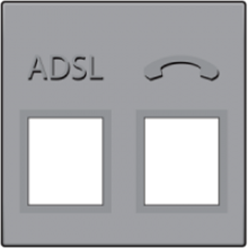 Zentralplatte ADSL - TEL - sterling coated