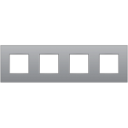 Abdeckplatte vierer waagerecht 71mm - sterling