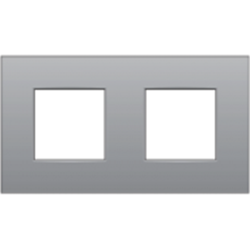 Abdeckplatte doppelt waagerecht 71mm - sterling