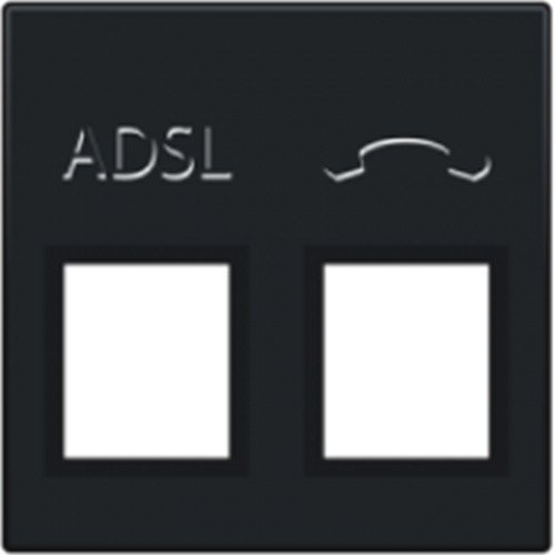 Zentralplatte ADSL - TEL - anthrazit coated