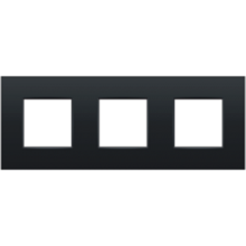 Plaque de recouvrement triple horizontal 71mm - anthracite