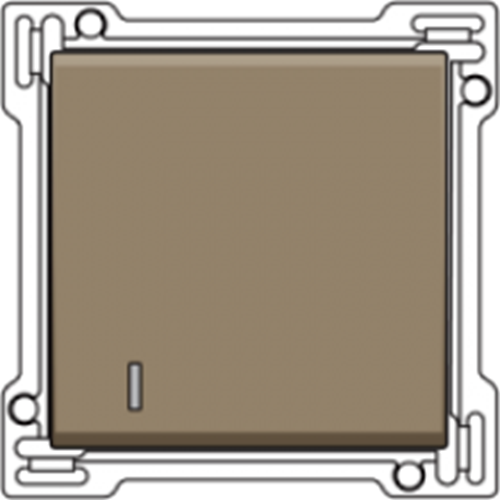 Set de finition avec petite voyante transparent - bronze coated