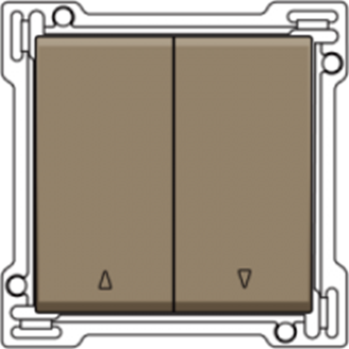 Set bouton-poussoir volets, verr. électr. - bronze