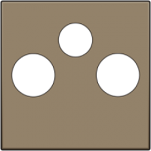 Zentralplatte FM-TV-SAT - bronze coated