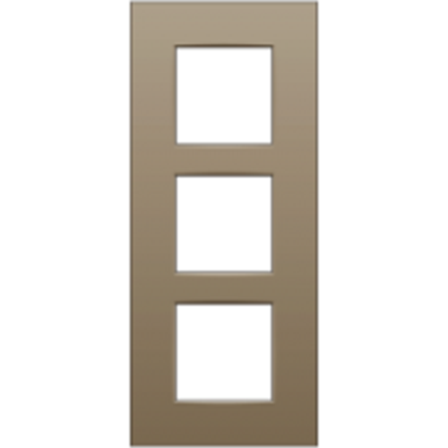 Plaque de recouvrement triple 60mm - bronze