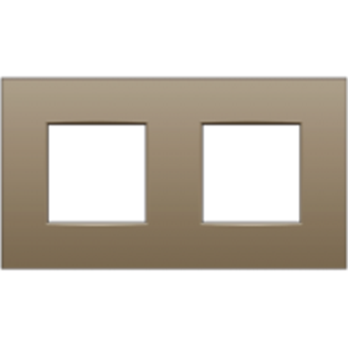 Abdeckplatte doppelt waagerecht 71mm - bronze