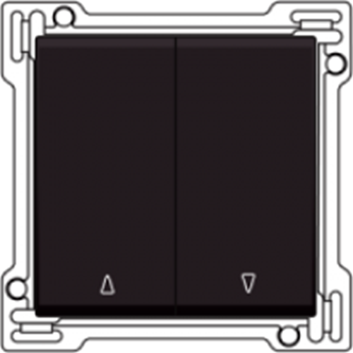 Set bouton-poussoir volets, verr. électr. - dark brown
