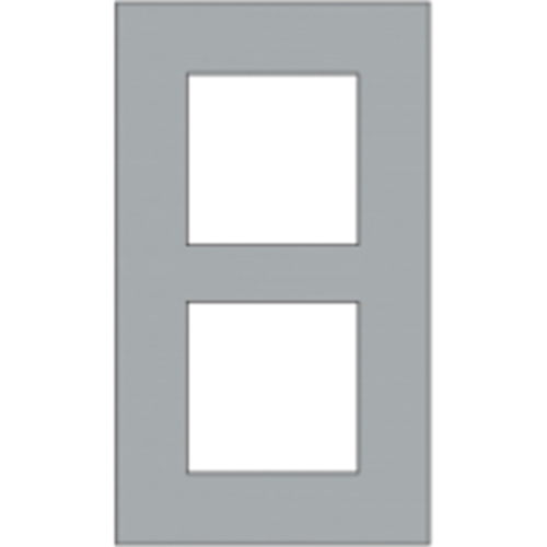 Plaque de recouvrement double 60mm - stainless steel on anthracite