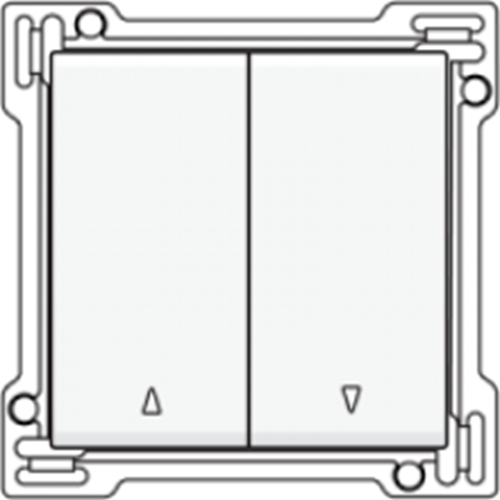 Set bouton-poussoir volets, verr. électr. - steel white