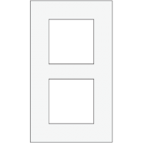 Plaque de recouvrement double 60mm - Niko Pure steel white coated