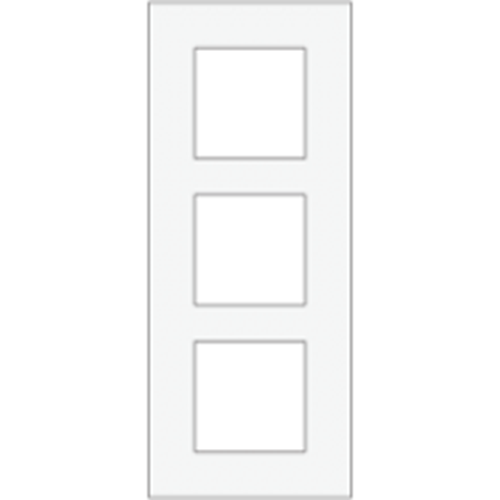 Plaque de recouvrement triple 60mm - Niko Pure steel white coated