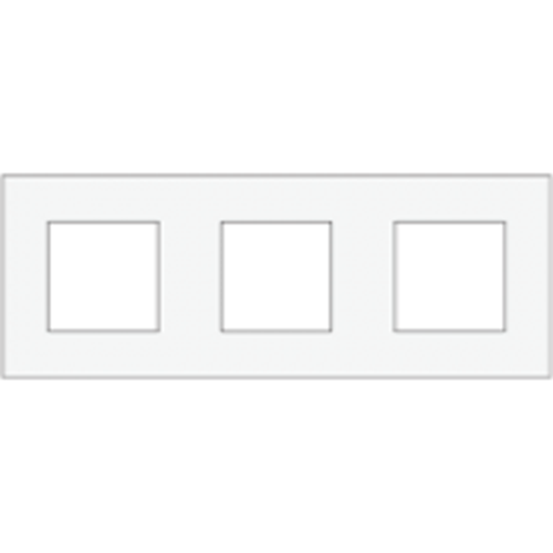 Plaque de recouvrement triple horizontal 71mm - Niko Pure steel white coated