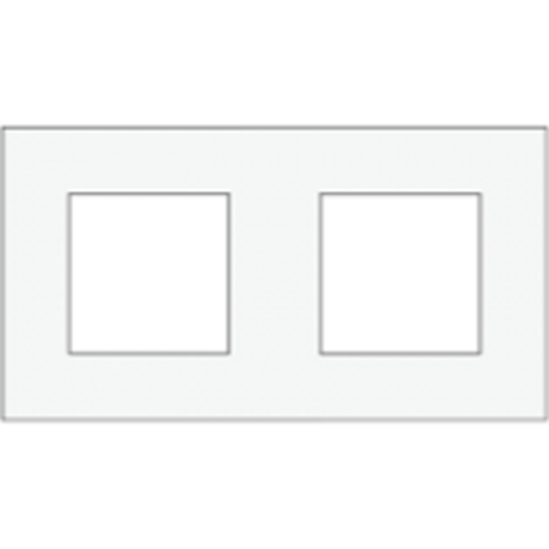 Plaque de recouvrement double 71mm - Niko Pure steel white coated