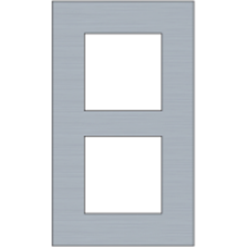 Plaque de recouvrement double 60mm - Niko Pure alu grey brushed