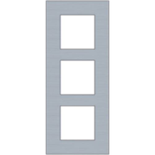 Plaque de recouvrement triple 60mm - Niko Pure alu grey brushed