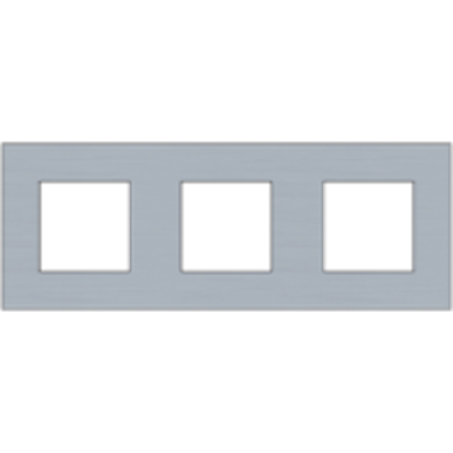 Plaque de recouvrement triple horizontal 71mm - Niko Pure alu grey brushed