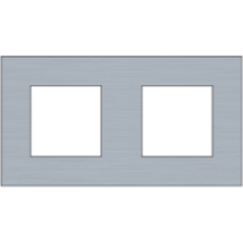 Plaque de recouvrement double 71mm - Niko Pure alu grey brushed