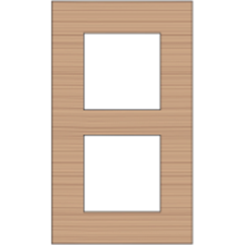 Plaque de recouvrement double 60mm - Niko Pure bamboo