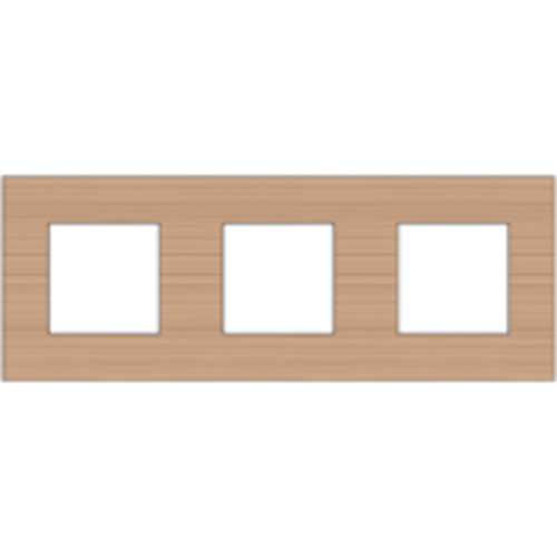 Plaque de recouvrement triple horizontal 71mm - Niko Pure bamboo