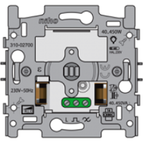 Sockel Universaldimmer 300W  Drehknopf  2 Drähte